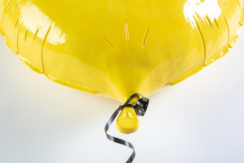 Yellow Ceramic Ballon Sculpture