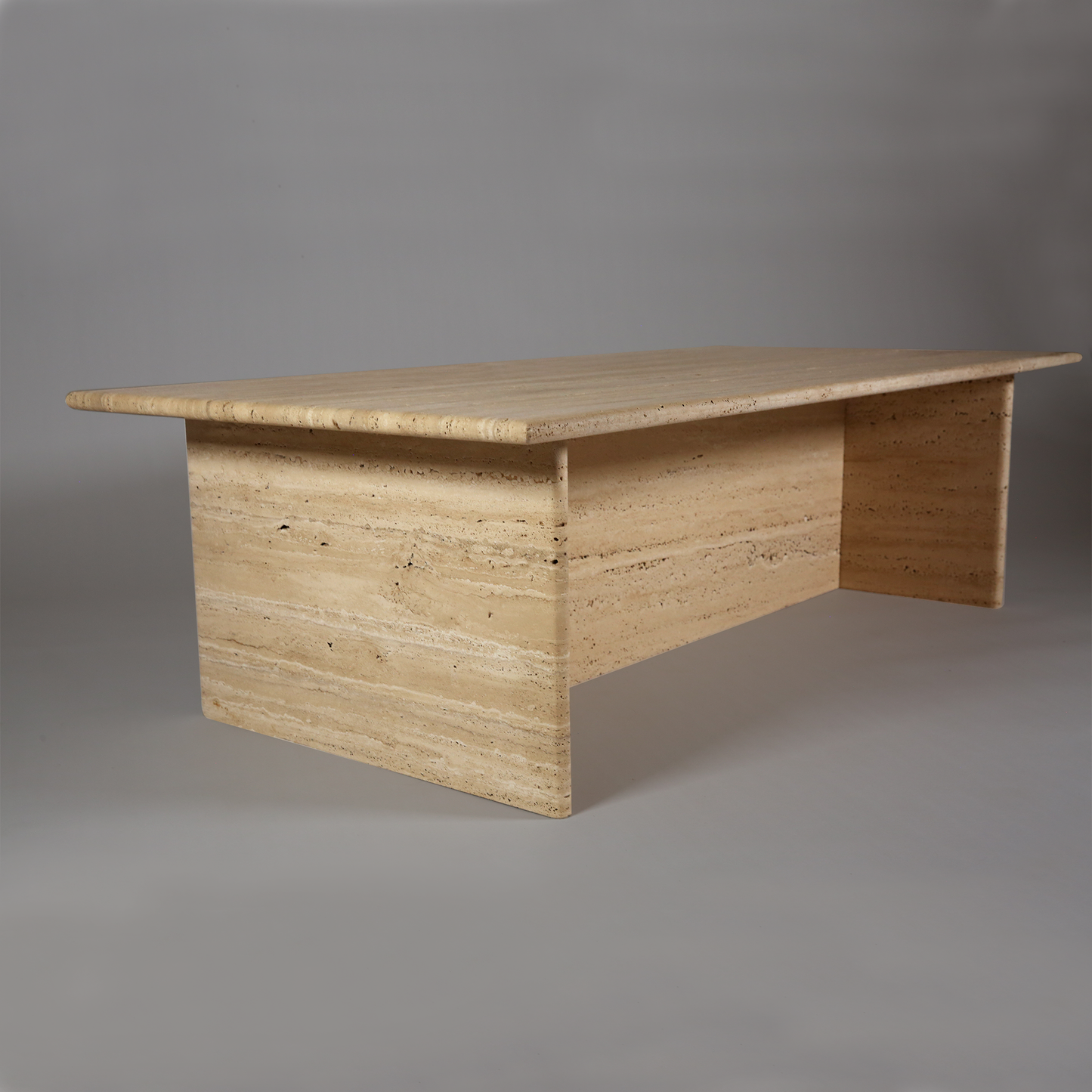 H-Base Travertine Coffee Table