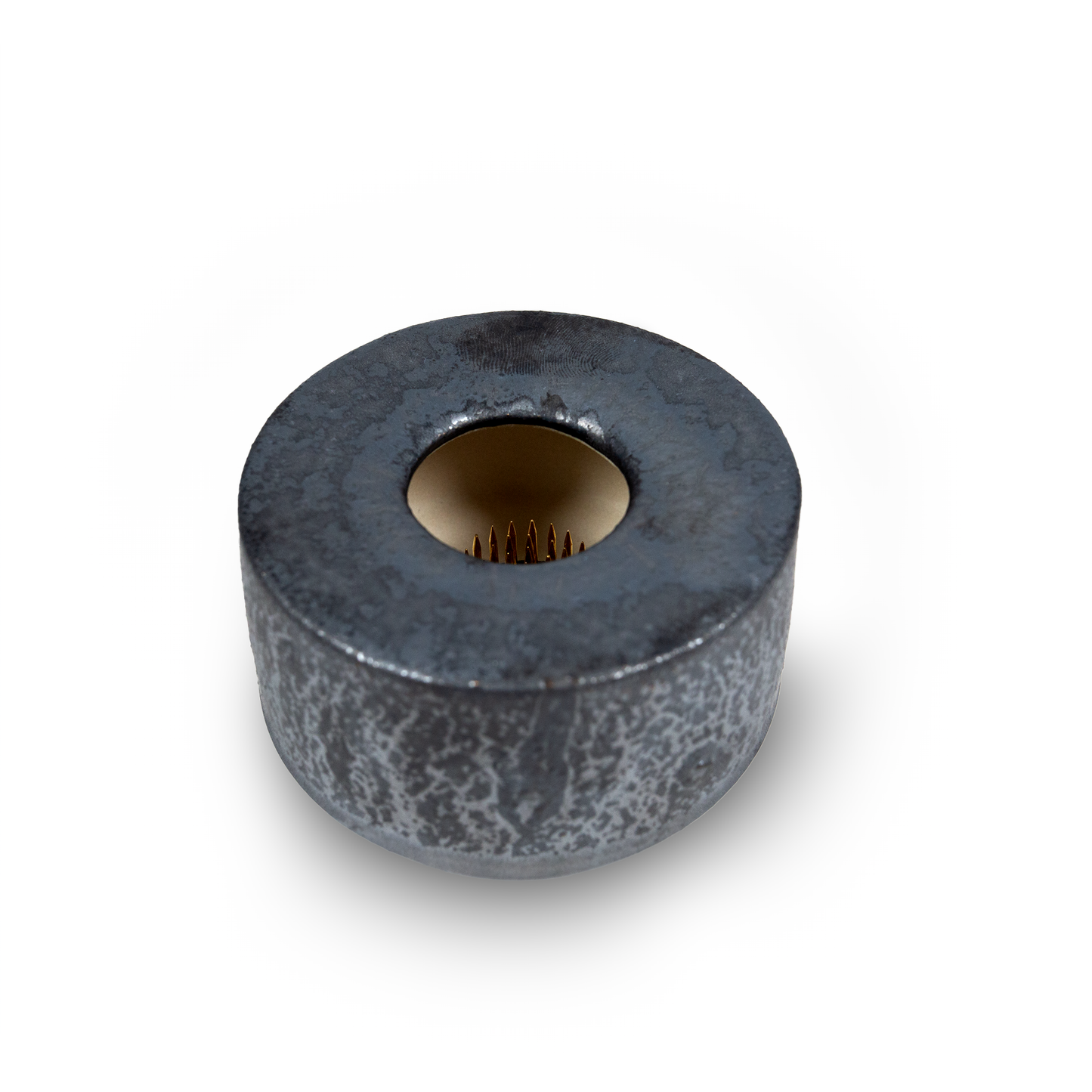 Small Silver Ore Ceramic Ikebana Vase