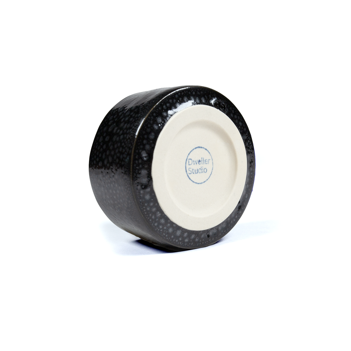 Small Black Obsidian Ceramic Ikebana Vase