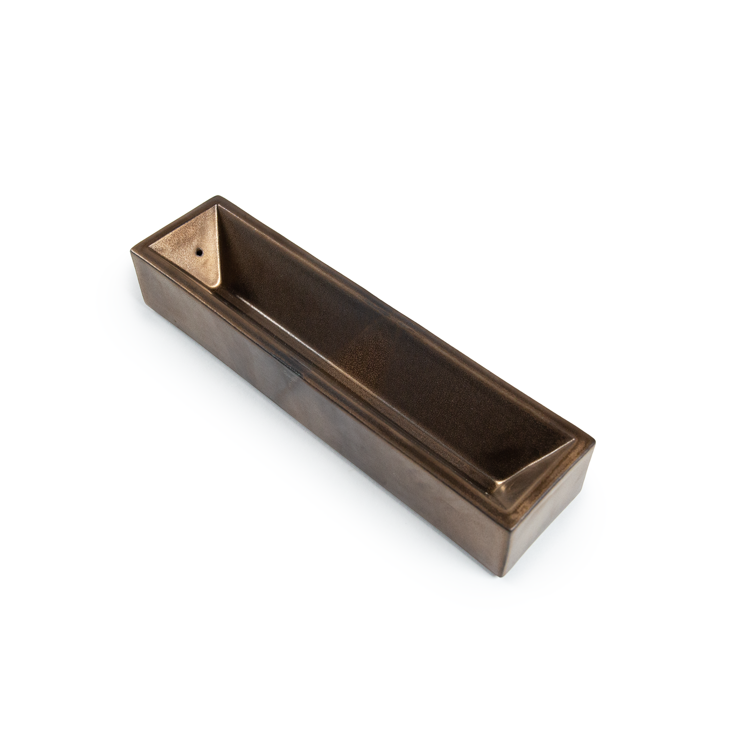 Patinated Brass Ceramic Incense Holder