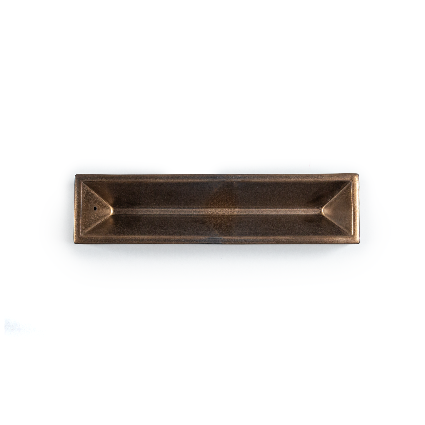Patinated Brass Ceramic Incense Holder