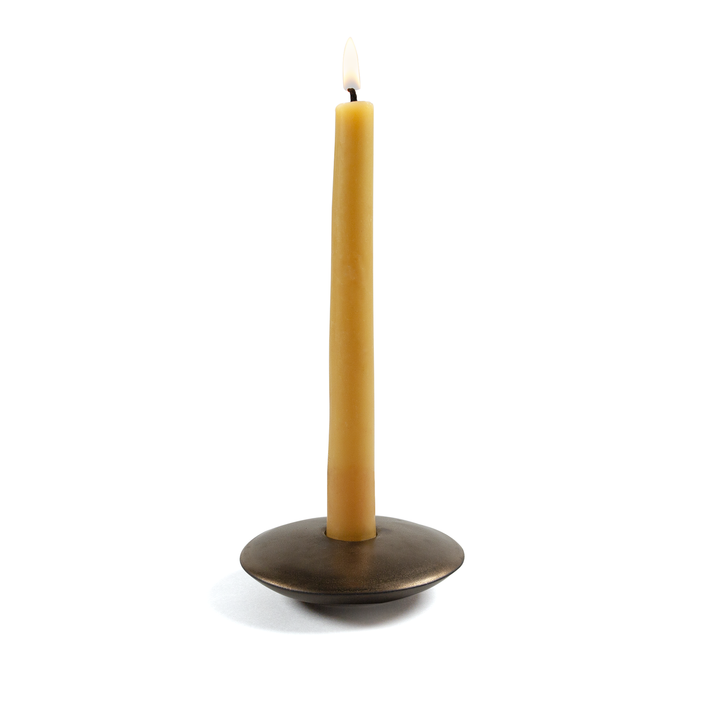 Patinated Brass Ceramic Candle Holder