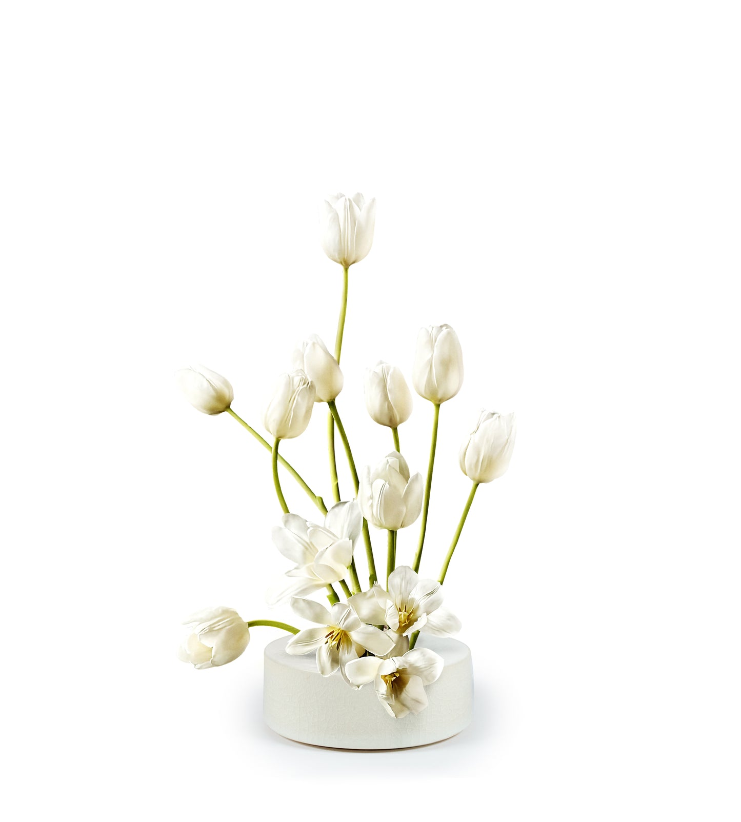 Ikebana Vase in White Quartz