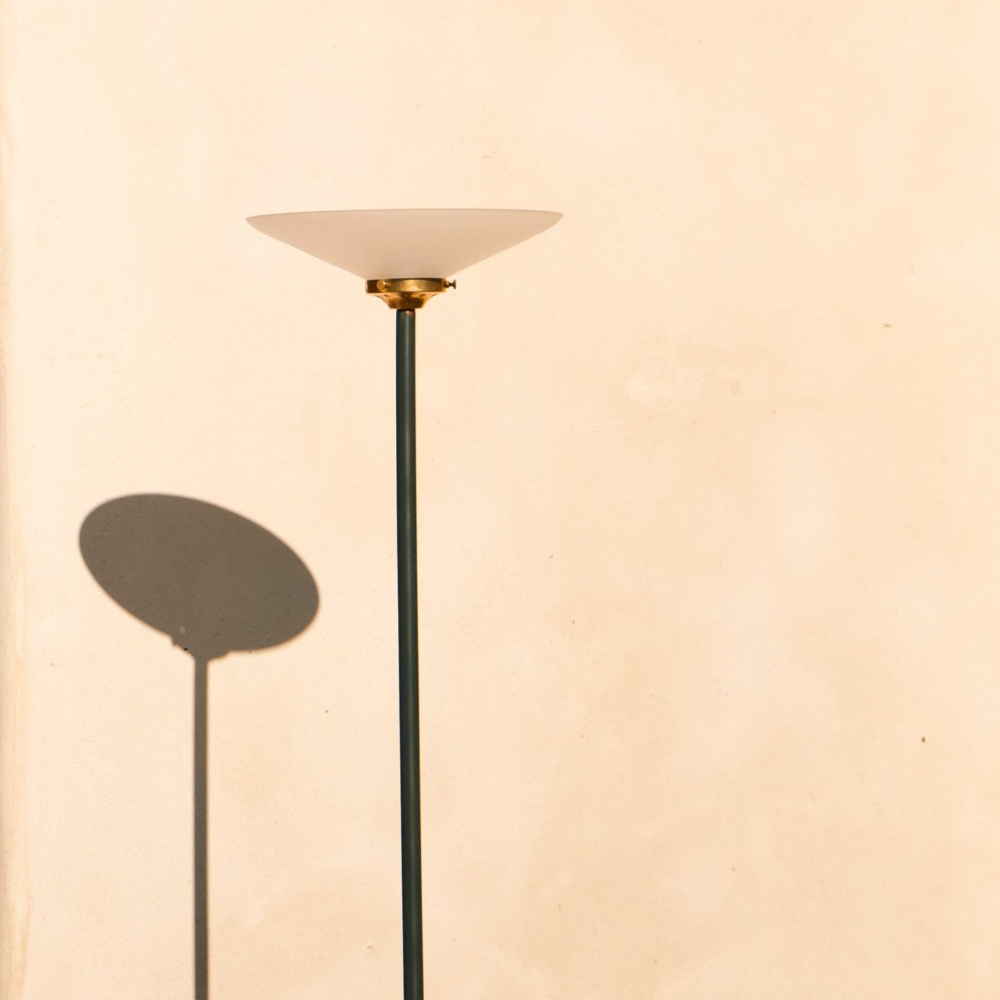 Standing Lamp with Sculpted Travertine Base